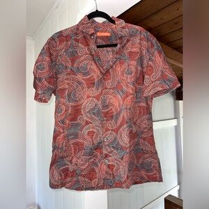 Tori Richard Paisley Hawaiian Shirt Mens Medium Short Sleeve Button Up cotton